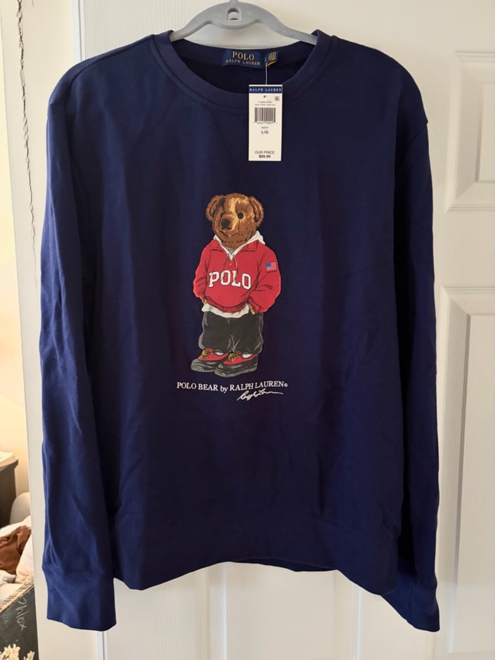 Polo by Ralph Lauren Polo Bear Long-Sleeve Crewneck Sweatshirt - Navy